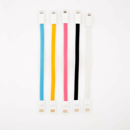 Cabo USB "A" Macho / Apple Lightning 8cm -Magnético-Rosa-Fichas e cabos-SMI-Music Stage