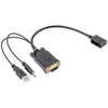 Adaptador HDMI p/ VGA+3,5mm - Preto