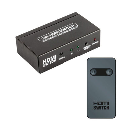 Comutador HDMI 2 Entradas / 1 Saída - c/ Comando-Tv audio video-SMI-Music Stage
