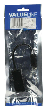 Adaptador Micro USB"B"11P Mch/HDMI Fêm+Micro USB "B" 5P Fêm-Fichas e cabos-Valueline-Music Stage