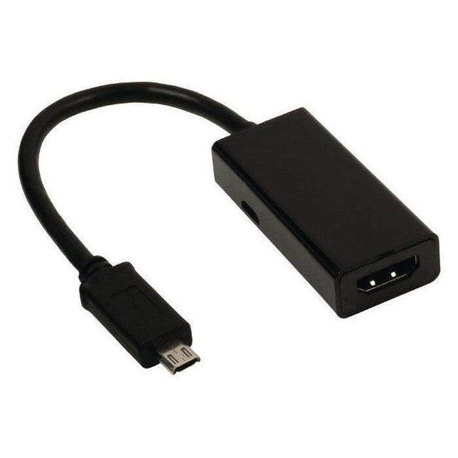 Adaptador Micro USB"B"11P Mch/HDMI Fêm+Micro USB "B" 5P Fêm-Fichas e cabos-Valueline-Music Stage
