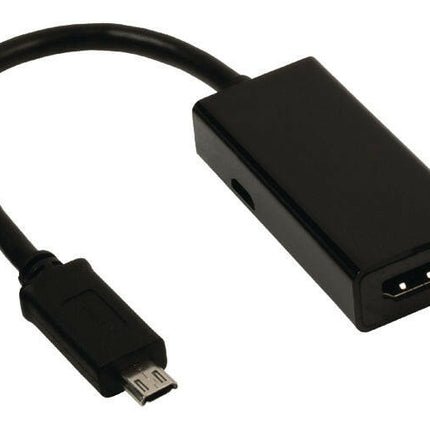 Adaptador Micro USB"B"11P Mch/HDMI Fêm+Micro USB "B" 5P Fêm-Fichas e cabos-Valueline-Music Stage