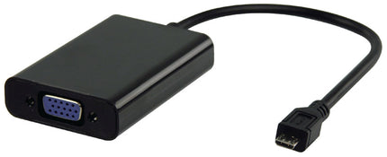 Adaptador Micro USB"B"5P Mch/VGA Fêm+3,5+Micro USB"B"5P Fêmea-Fichas e cabos-Valueline-Music Stage