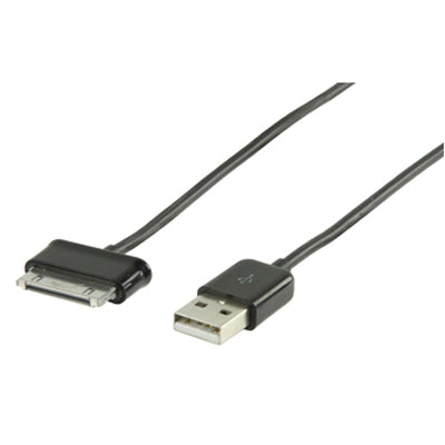Cabo USB "A" Macho / Samsung Macho 30Pin 1mt (Tablet Galaxy)-Fichas e cabos-Valueline-Music Stage
