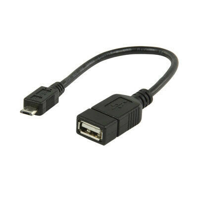 Adaptador Micro USB "B" Macho / USB "A" Fêmea ( OTG ) 20cm-Fichas e cabos-Nimo-Music Stage