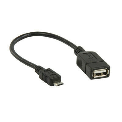 Adaptador Micro USB "B" Macho / USB "A" Fêmea ( OTG ) 20cm-Fichas e cabos-Nimo-Music Stage