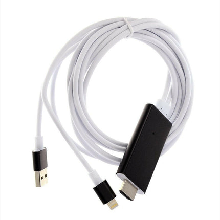 Adaptador Apple Lightning Macho+(USB Macho)/HDMI Macho-1,2mt-Fichas e cabos-SMI-Music Stage