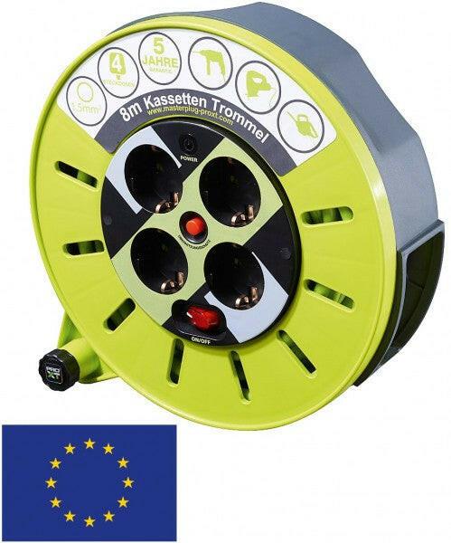 Enrolador de Cabo 4 Vias c / Protecção - 8m c / Interruptor-Electricidade-Masterplug-Music Stage