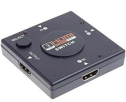 Comutador HDMI 3 Entradas / 1 Saída - c/ Pulsador-Tv audio video-SMI-Music Stage