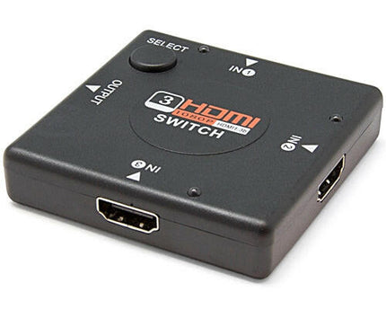 Comutador HDMI 3 Entradas / 1 Saída - c/ Pulsador-Tv audio video-SMI-Music Stage