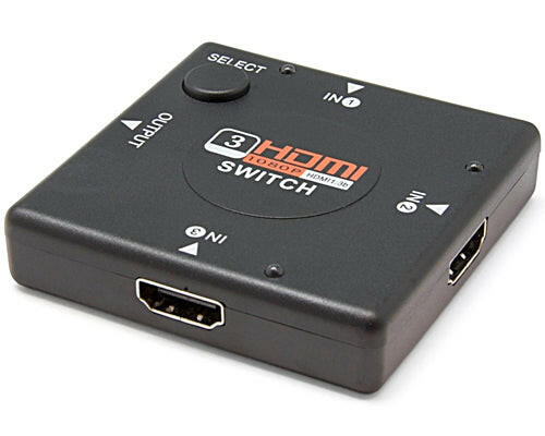 Comutador HDMI 3 Entradas / 1 Saída - c/ Pulsador-Tv audio video-SMI-Music Stage