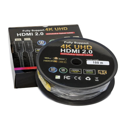 Cabo HDMI Macho / Macho 50mt - Fibra Óptica-Cabos-Emelec-Music Stage