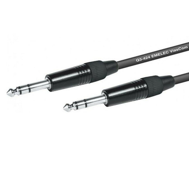 Cabo 6,35 Macho ST / 6,35 Macho ST 1mt-Cabos-Emelec-Music Stage