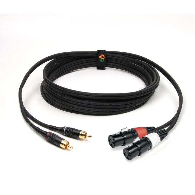 Cabo 2x XLR Fêmea / 2x RCA Macho 2mt