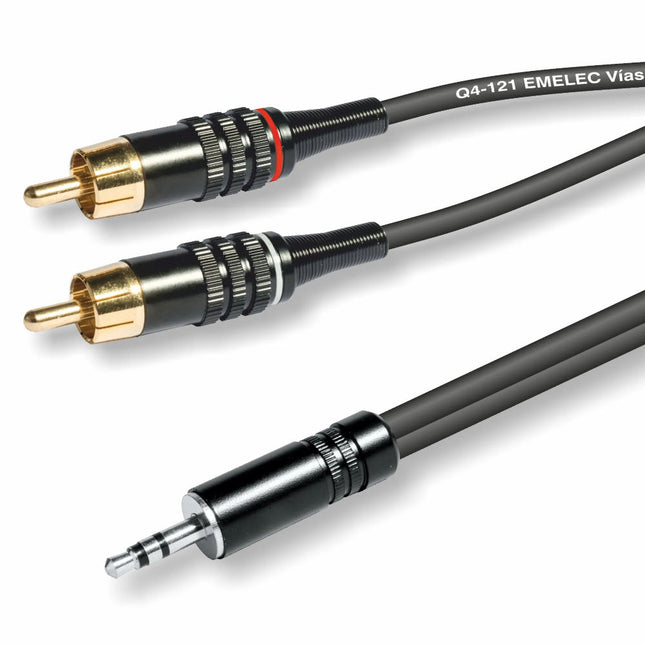 Cabo 2x RCA Macho / 3,5 Macho ST 15mt-Cabos-Emelec-Music Stage