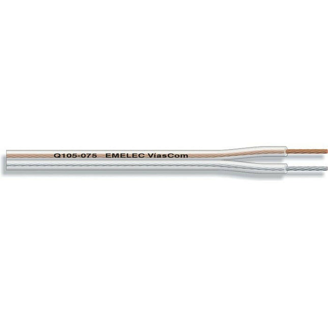 Cabo Coluna 2x1mm² Transparente Polarizado 100mt - Bobine-Fichas e cabos-Emelec-Music Stage