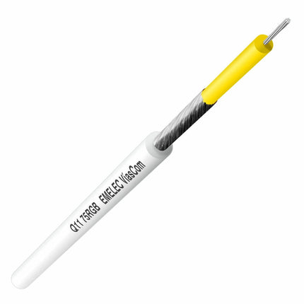 Cabo Coaxial Ø3,0mm Branco 100mt-Fichas e cabos-Emelec-Music Stage