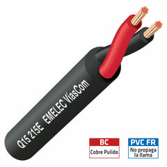 Cabo Coluna 2x1,5mm² Redondo 500mt Cobre-Fichas e cabos-Emelec-Music Stage