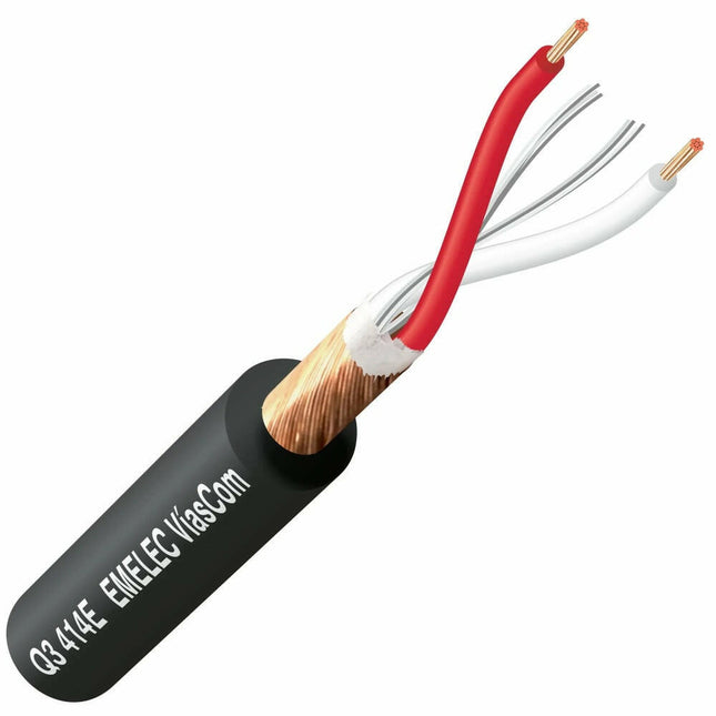 Cabo Microfone Ø6mm 2 Cond.+ Malha 92mt Ultra Resistente-Fichas e cabos-Emelec-Music Stage