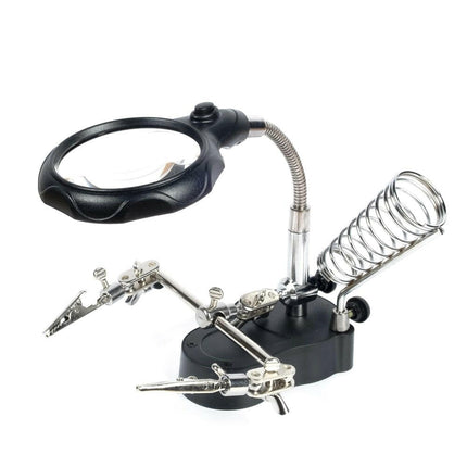 Suporte para Soldar c/ Garras + Lupa + Suporte Ferro Soldar-Ferramentas-SMI-Music Stage