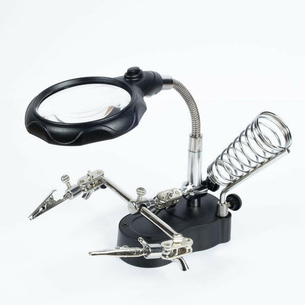 Suporte para Soldar c/ Garras + Lupa + Suporte Ferro Soldar-Ferramentas-SMI-Music Stage