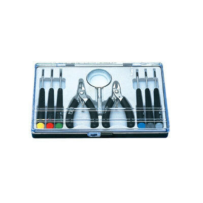 Kit Ferramentas - 9 pcs - (1 Lupa/2 Alicates/6 Chaves)-Apoio tacnicobricol-SMI-Music Stage