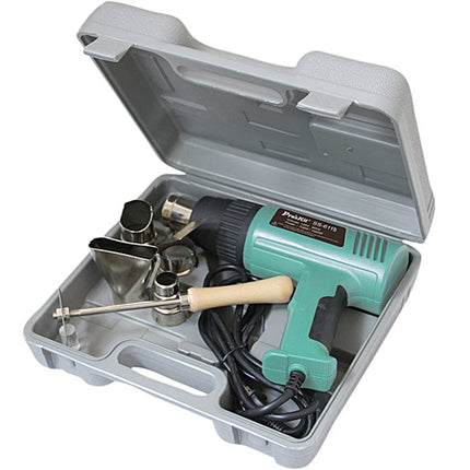 Pistola de Ar Quente 1500W c/ Mala e Acessórios-Apoio tacnicobricol-ProsKit-Music Stage