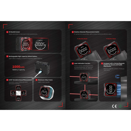 Medidor de Ângulos Digital LM320D / Inclinómetro