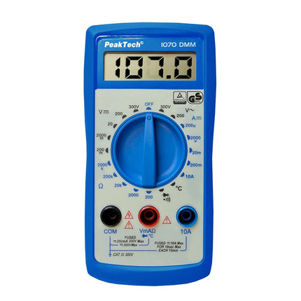 Multímetro Digital 300V AC/DC - 10A DC-Instrumentacao-PeakTech-Music Stage