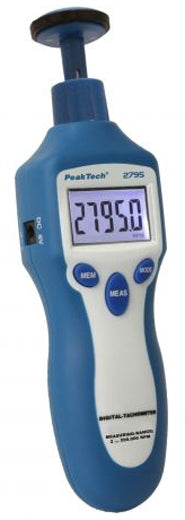 Tacómetro Foto-Contacto c/ Laser - 5 Digitos-Instrumentacao-PeakTech-Music Stage