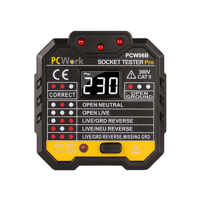 Testador Tomada Schuko CAT II 300V-Instrumentacao-PCWork-Music Stage