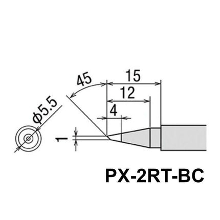 Ponta Ø1mm p/ Ferro-Soldadura-Goot-Music Stage