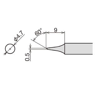 Ponta Ø0,5mm p/ RX802-Soldadura-Goot-Music Stage