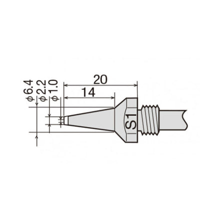 Bico Ø1mm p/ TP100/TP200