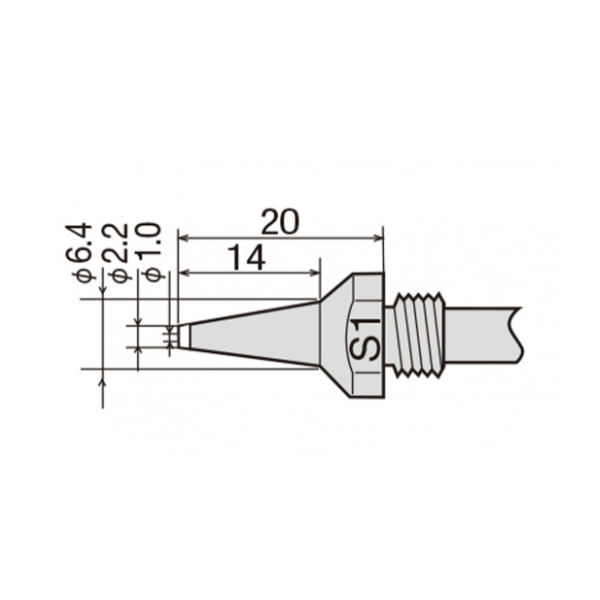 Bico Ø1mm p/ TP100/TP200