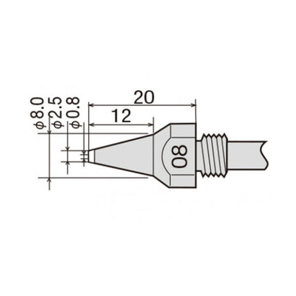 Bico Ø0,8mm p/ TP100/TP200