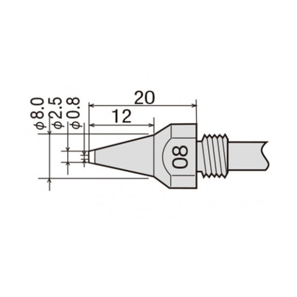 Bico Ø0,8mm p/ TP100/TP200