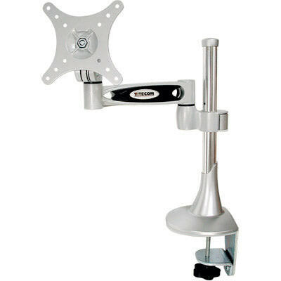 Suporte LCD/LED 10-24" p/ Mesa 2 Articul Vesa 100 - Prata-Tv audio video-SMI-Music Stage