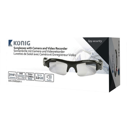 Câmara Aventura HD 720p - 5 MP c/ Micro - Formato Óculos-Informatica e Multimedia-Konig-Music Stage