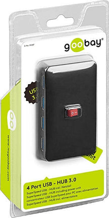 HUB 4 Portas USB 3.0 "A" c/ Int - c/ Transformador Externo-Goobay-Music Stage