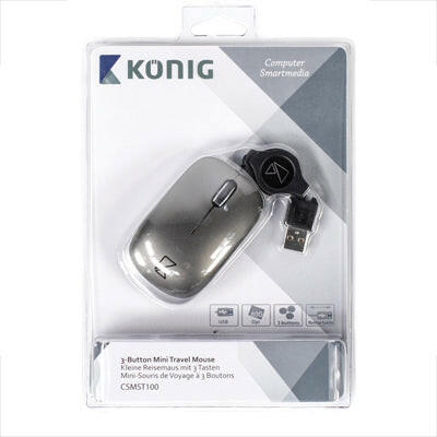 Rato Óptico USB - Formato Pequeno p/ Portáteis-Informatica e Multimedia-Konig-Music Stage