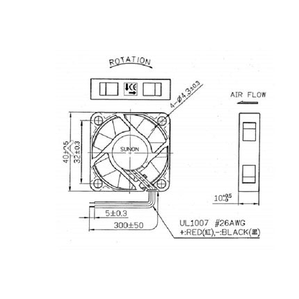Ventilador DC5V - 40x40x10mm-Componentes eletronicos-Sunon-Music Stage