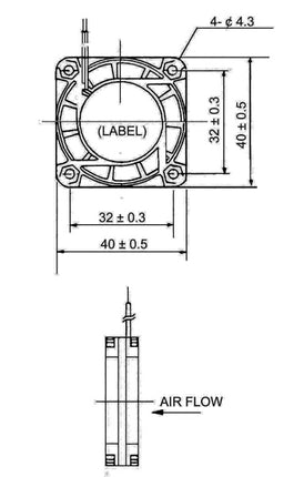 Ventilador DC12V - 40x40x10mm-Componentes eletronicos-Luft-Music Stage