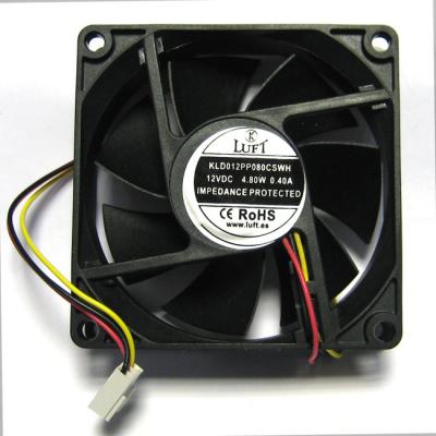 Ventilador DC12V - 80x80x25mm - 3 Fios-Componentes eletronicos-Luft-Music Stage