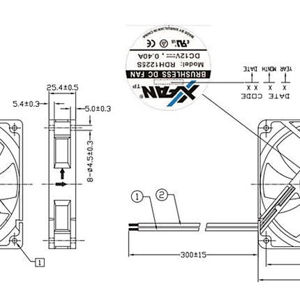 Ventilador DC12V - 120x120x25mm-Componentes eletronicos-XFAN-Music Stage