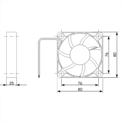 Ventilador DC 24V - 80x80x25mm-Componentes eletronicos-Luft-Music Stage