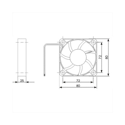 Ventilador DC 24V - 80x80x25mm-Componentes eletronicos-Luft-Music Stage