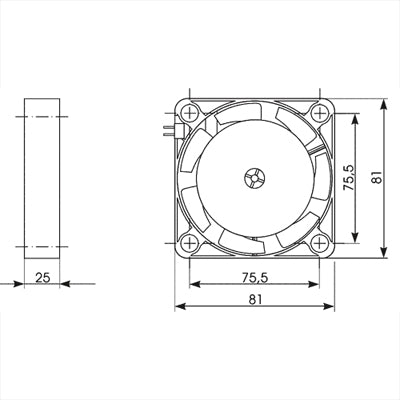 Ventilador AC230V - 80x80x25mm-Componentes eletronicos-XFAN-Music Stage