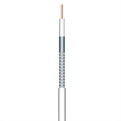 Cabo Coaxial RG6 Ø5,0mm Branco 100mt - Bobine-Fichas e cabos-Teka-Music Stage
