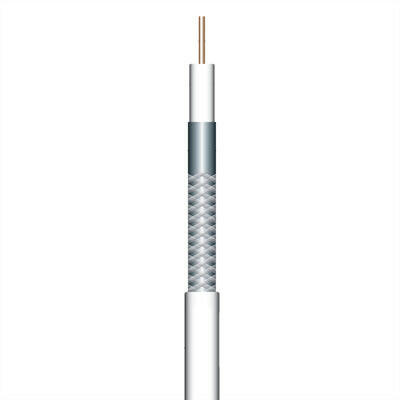 Cabo Coaxial RG6 Ø6,0mm Branco 100mt - Bobine-Fichas e cabos-Teka-Music Stage